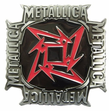duża metalowa klamra sprzączka pas Metallica Star