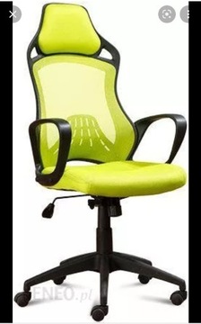 Krzesło biurowe obrotowe zielone limonka lux abra 