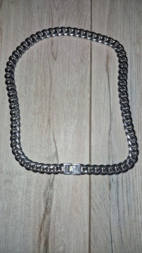 Łańcuch miami cuban link 12mm biale zloto