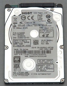 Dysk twardy HGST Z7K500-500 500GB SATA III 2,5"
