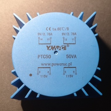 Transformator toroidalny PTC50 50VA 115V*2/9V*2
