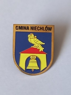 Herb gmina Niechlów przypinka pin metaliczna