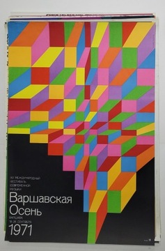 Oryginalny plakat Warszawska Jesień 1971 Hilscher