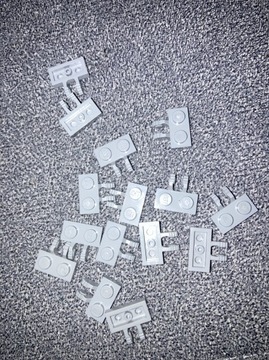 LEGO Płytka z zaczepem 1x2 60471 szara jasna 15szt