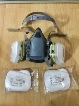 3M Maska półmaska lakiernicza zestaw filtry 2x