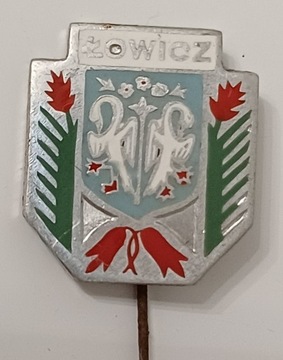 Stara przypinka PRL Łowicz (emalia)