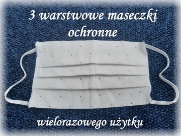 3 warstwowe maseczki ochronne 10 szt.