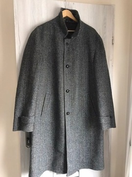 Płaszcz Vintage Tweed wełna unikat lata 80