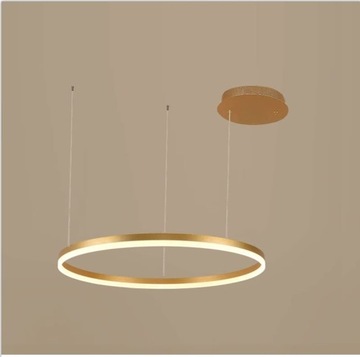 Lampa Sufitowa Modern Led Ring 60 cm Złota Pilot