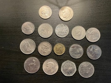 Zestaw monet nr 6, różne, 16 sztuk