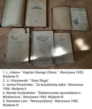 Stare książki 5 sztuk 