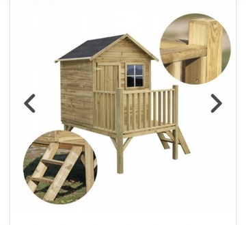 Drewniany domek dla dzieci ogrodowy Tomek Arti 4IQ