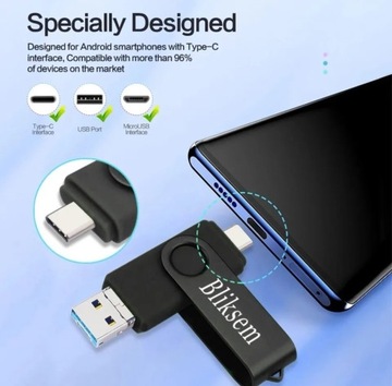 3 w 1/ Pendrive 64 GB / USB / USB C / micro USB 