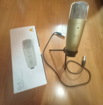 Mikrofon Studyjny Behringer C-1 XLR Stojak Kabel 