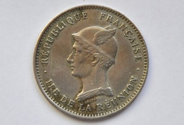 Francja/Reunion, 50 centimes 1896.Rzadkość