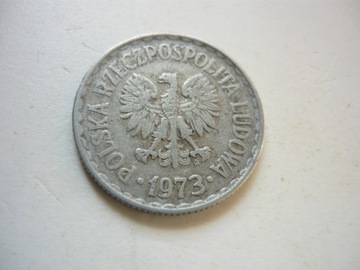 Monety 1 zł z 1973r,1szt,kpl.