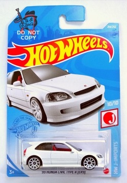 Hot Wheels 99 Honda Civic type R 