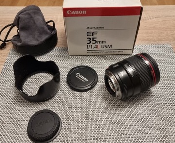 Obiektyw Canon EF 35MM 1.4L USM - Stan Idealny