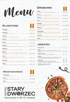 PROJEKT ULOTKA | MENU dla restauracji | CENNIK