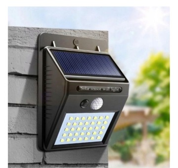 Lampa solarna ledz czujnikiem ruchu i zmierzchu 