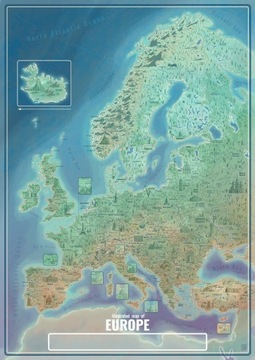illumaps Mapa Europy 59 x 84 cm autor Jędrzej Nyka