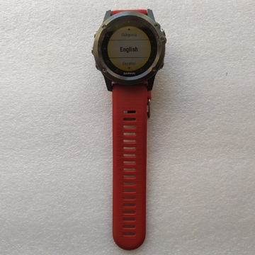 Zegarek Garmin Fenix 3 z czerwonym paskiem