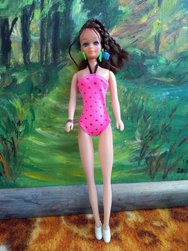 Lalka typu Barbie, różowy kostium + akcesoria