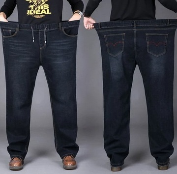 spodnie męskie duże jeansy duże elastyczne 6xl