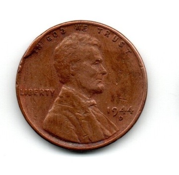 USA ONE CENT 1944 D LINCOLN