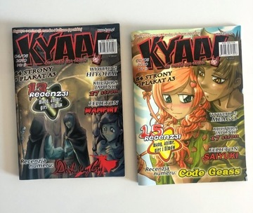 Magazyn KYAA! nr 8 i 9 2010 Komplet Stan BDB Manga