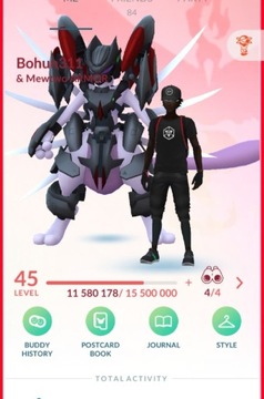 Konto Pokemon Go poziom lvl 45