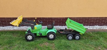 traktorek Rolly Toys Deutz Fahr + przyczepa wywrotka koparka