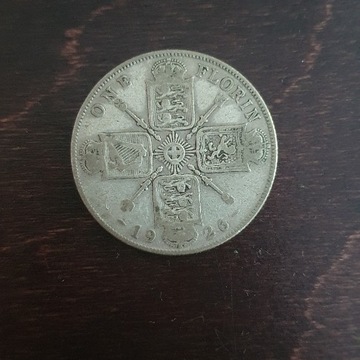 1 florin 1926 wielka brytania srebro
