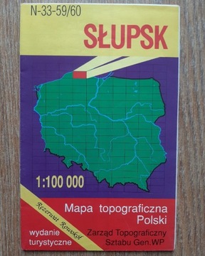 Słupsk mapa topograficzna 1994