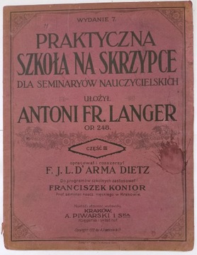 Praktyczna Szkoła na skrzypce 1912r.