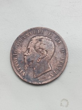Włochy 10 centymów 1867 r Emanuel II