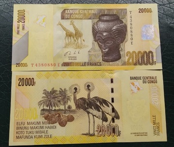 KONGO 20000 francs 2020 UNC 