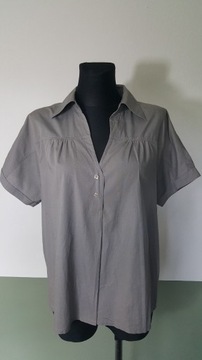 Mexx Szara bluzka Koszula Basic Z krótkim rękawem 97% bawełna 44 XXL