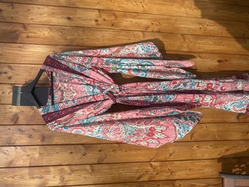 Kimono boho hippie orient bali suknia wiązana