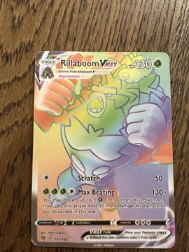 Karta Pokémon Rainbow Rillaboom Vmax