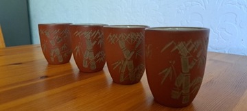 Kubki ceramiczne z bambusem