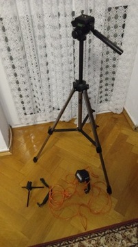 Zestaw do fotografii, statyw + lampa 