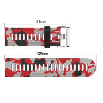 Pasek silikonowy 26mm do Garmin czerwone MORO