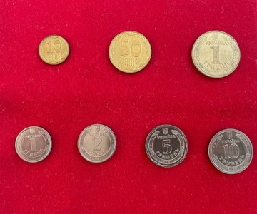 Ukraina zestaw monet UAH dobry stan