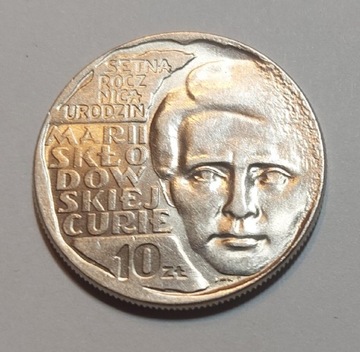 10 złotych 1967 - Maria Skłodowska Curie (st.1)