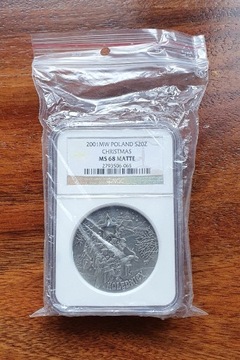 20zł | 2001 | Kolędnicy | MS68 Matte | NGC | Ag