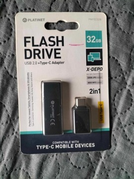 Flash drive usb 2.0 + adapter typ C