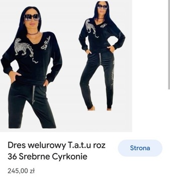 Dres welurowy r. 36 T.A.T.U. Tatu. 