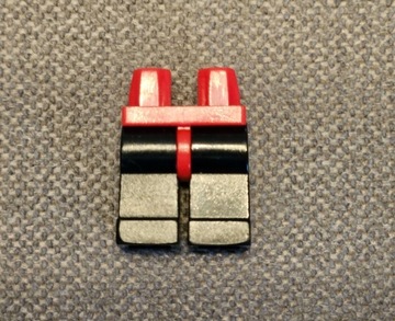 LEGO spodnie, czarne z czerwonym paskiem