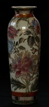 Flakon wazon na kwiaty ceramika wzór kwiatowy